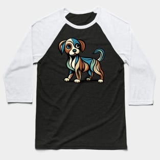 Pop art dog illustration. cubism illustration of a dog Baseball T-Shirt